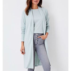 Ann Taylor $80 Shawl Collar Knit Open Cardigan duster XL NEW